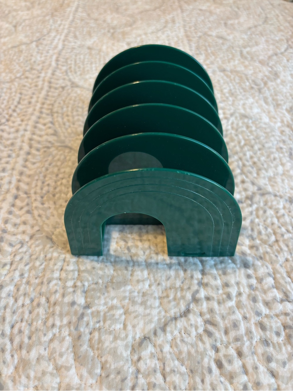 Dark Green Acrylic Desk File Divider - Home Office Organizer